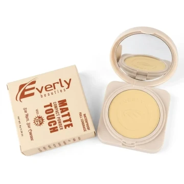 Everly Beauties Matte Touch Compact Powder SPF 15+ (Banana) | Shei Shop