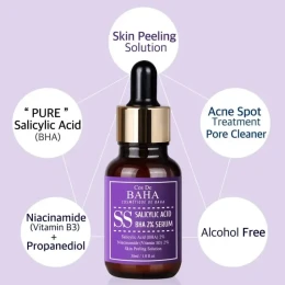 Cos De Baha Salicylic Acid BHA 2% Serum (SS) 30ml - Acne Exfoliant, Blackhead Remover & Pore Tightening Solution | Shei Shop