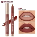 Beauty Glazed Long Stay Automatic Lip Crayon - B102 Dark Brown | Deep Earthy Matte Lip Contour Stick | Shei Shop thumbnail 1