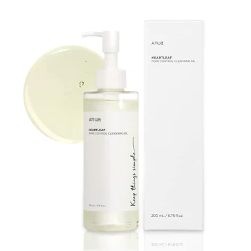 Anua Heartleaf Pore Control Cleansing Oil (200ml) - Deep Blackhead & Makeup Remover | Shei Shop