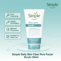 Simple Daily Skin Clear Pore Facial Scrub 150ml uk