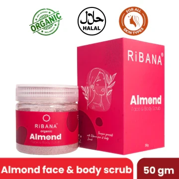Ribana Almond Face & Body Scrub - 50gm
