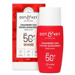 Dot & Key Strawberry Dew Tinted Sunscreen SPF 50+ PA++++ (05 Beige) | Shei Shop