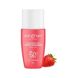 Dot & Key Strawberry Dew Tinted Sunscreen SPF 50+ PA++++ (01 Porcelain) | Shei Shop