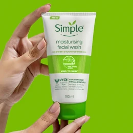 Simple Kind to Skin Moisturising Face Wash 150ml | 100% Soap-Free Cleanser