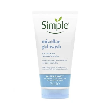 Simple Water Boost Micellar Facial Gel Wash 150ml UK