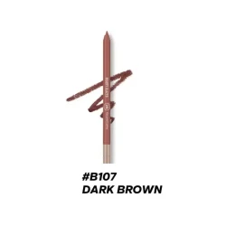 Beauty Glazed Waterproof & Long Lasting Lip Liner - B107 Dark Brown | Deep Contour Pencil