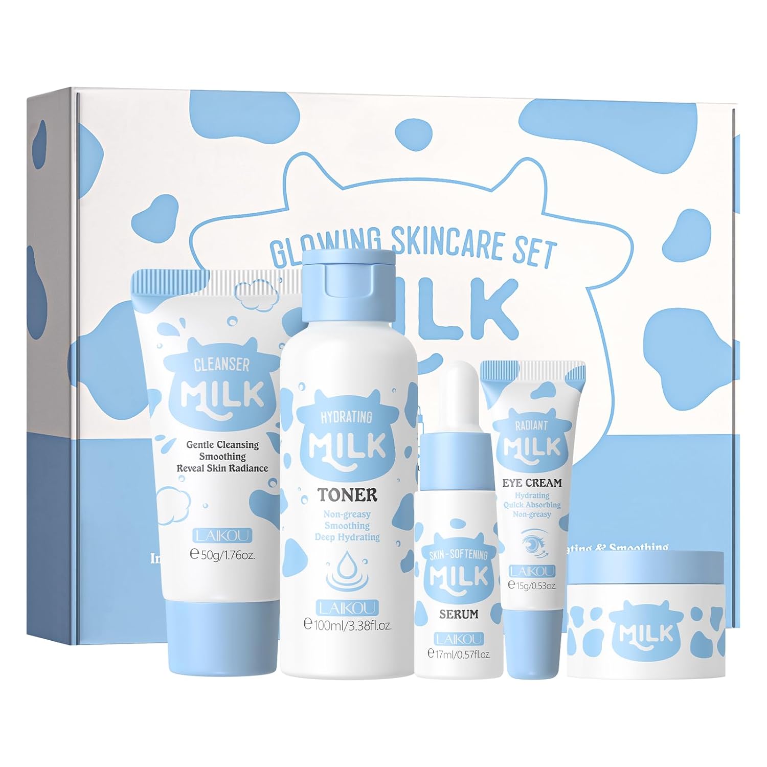 Laikou Milk Skin Care Set 5pcs - Nourishing & Softening