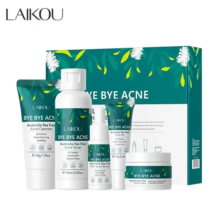 Laikou Tea Tree Bye Bye Acne Skincare Set – 5pcs (Shei Shop)