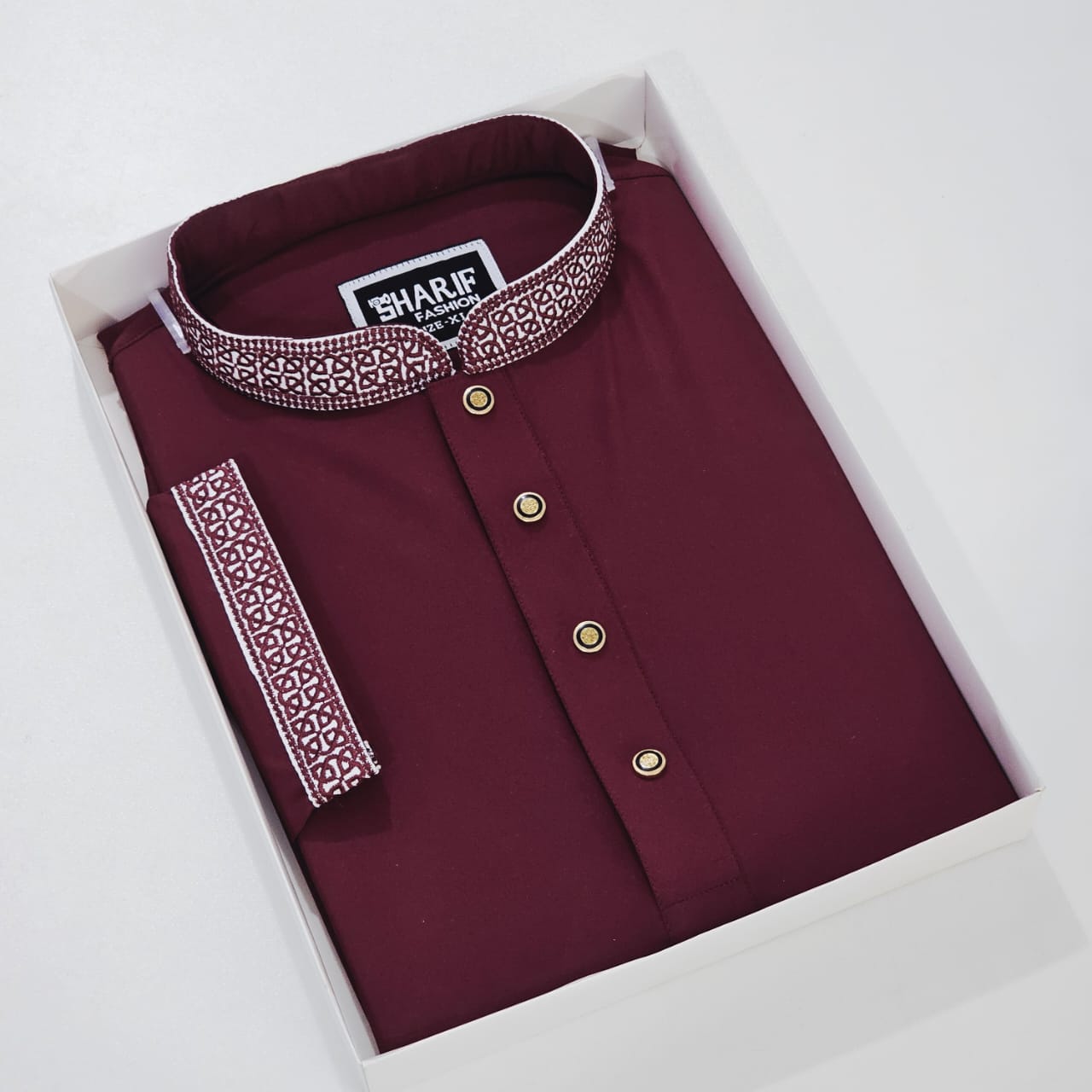 Premium China Microfiber Stretch Fabric Panjabi for Men | Maroon