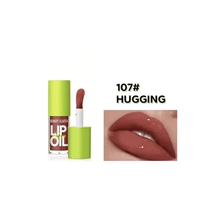 Beauty Glazed Glow Lip Oil Hugging 107 - High Shine & Non-Sticky | Shei Shop