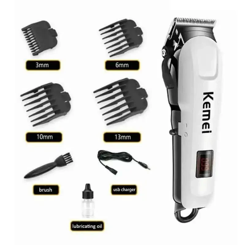 Kemei KM-809A Professional Hair Trimmer for Men - Cordless & Powerful | Shei Shop